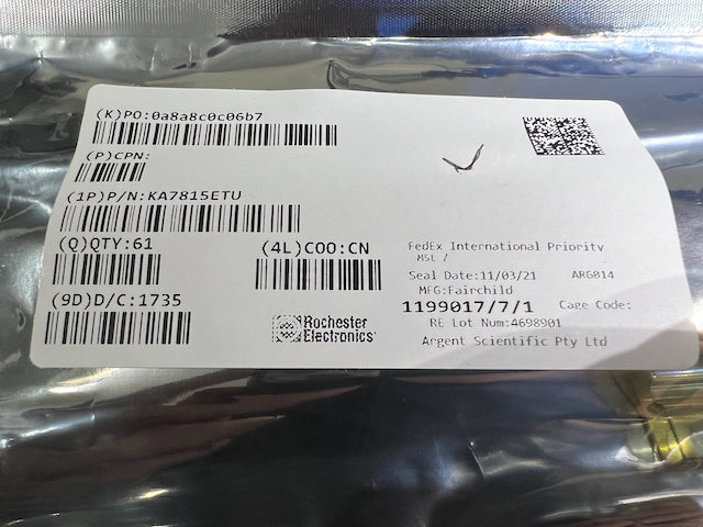 Fairchild KA7815 - 1.5 A 15 V regulator TO-220