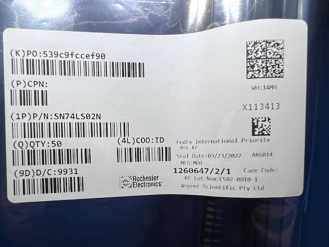 Motorola SN74LS02 - Quad 2-input positive-NOR gates